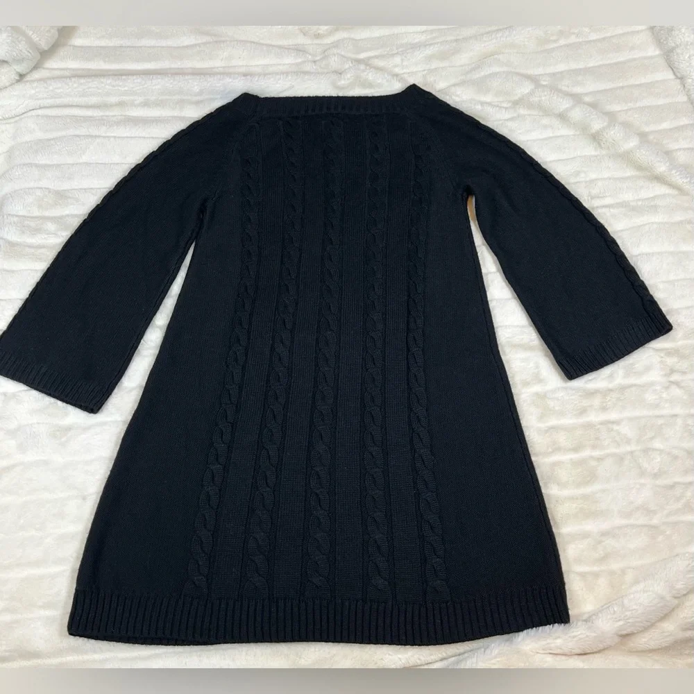 Democracy Women’s M Fall Winter Cable Knit Tunic A Line Sweater Dress Preppy NYC